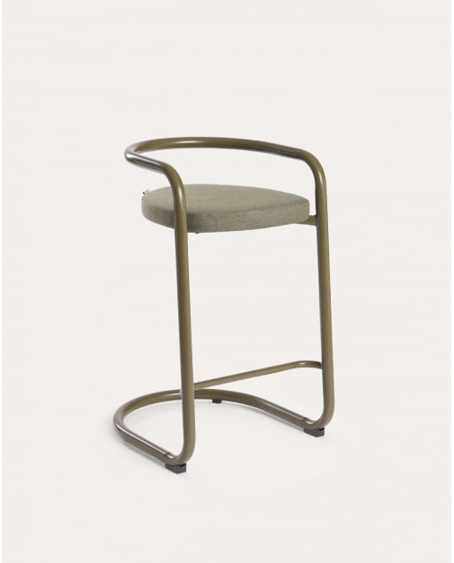 Barhocker (65 cm) aus Metall und Stoff Aryo - Grün Nori
