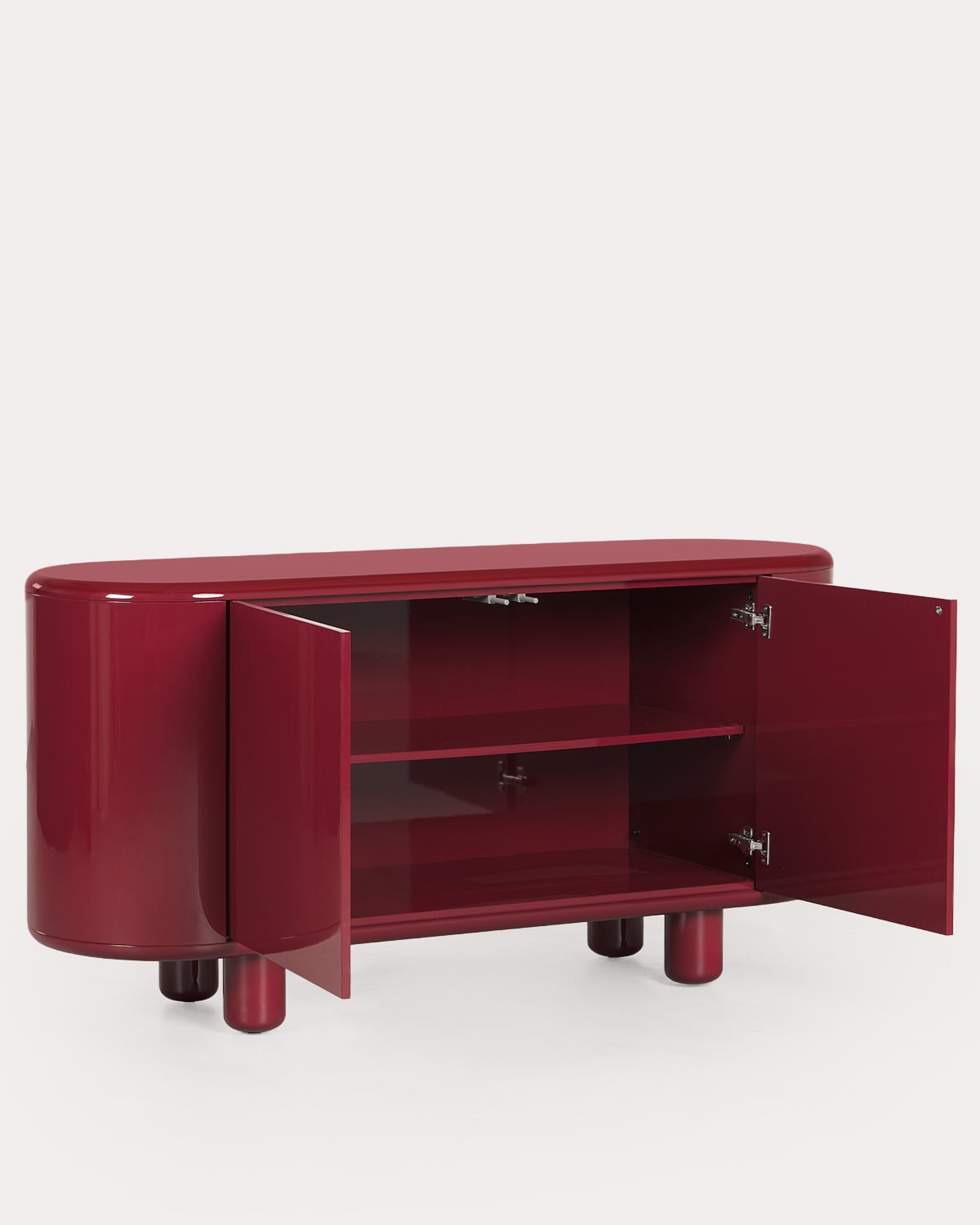 Niedriges Sideboard 160x50cm aus Holz Oyku, Galeriebild 2