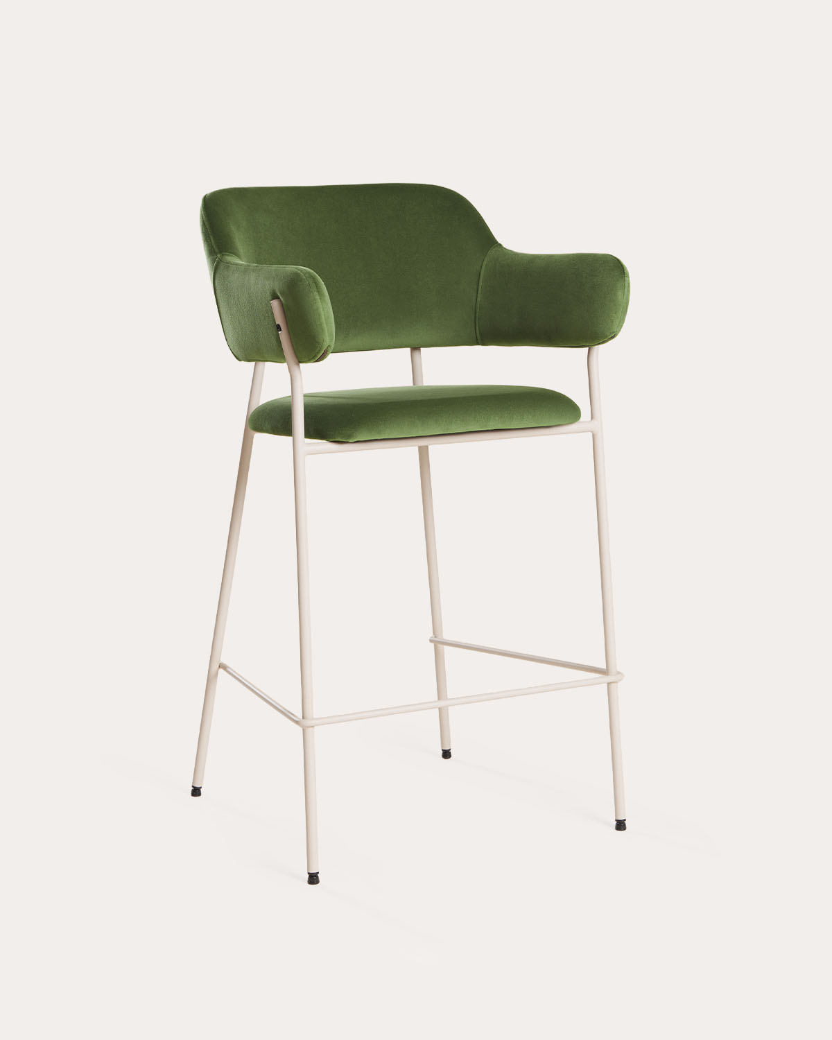 Hoher Barhocker aus Stoff und Metall Stana, Galeriebild 1