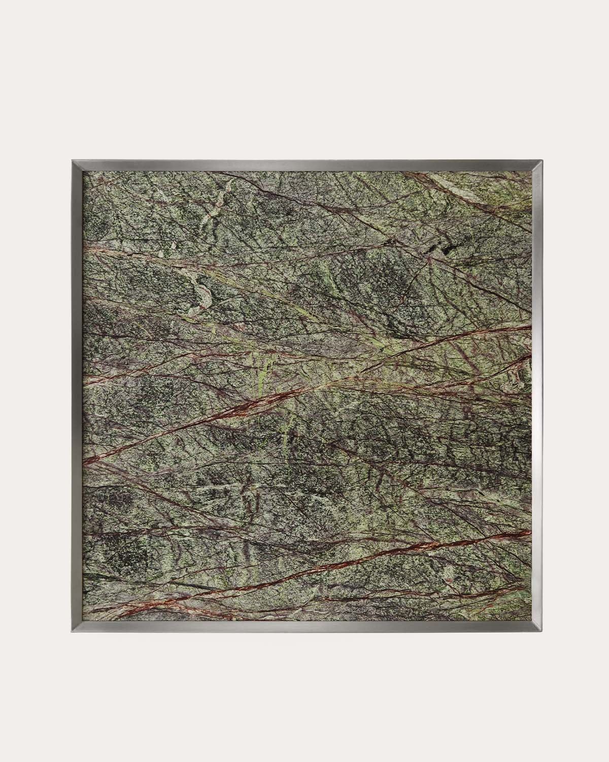 Quadratischer Couchtisch aus Edelstahl und Marmor (80x80 cm) Imogen, Galeriebild 4