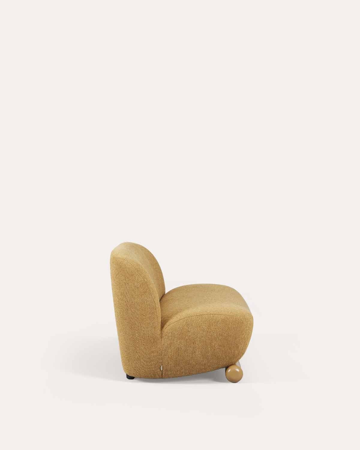 Akane 2-Sitzer-Sofa aus Holz und Stoff, Galeriebild 2