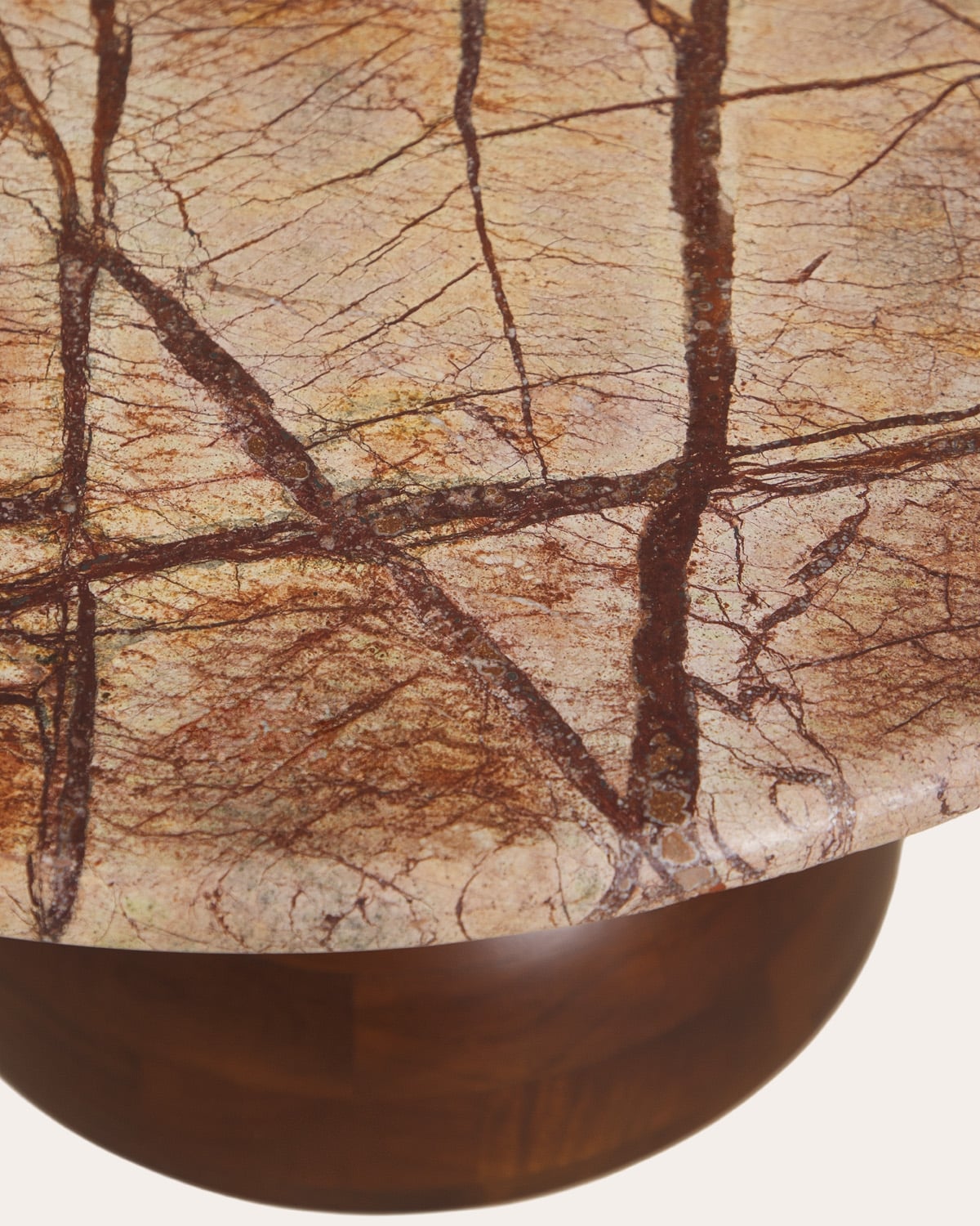Runder Esstisch Ø120 cm aus Marmor und Mangoholz Erato, Galeriebild 4
