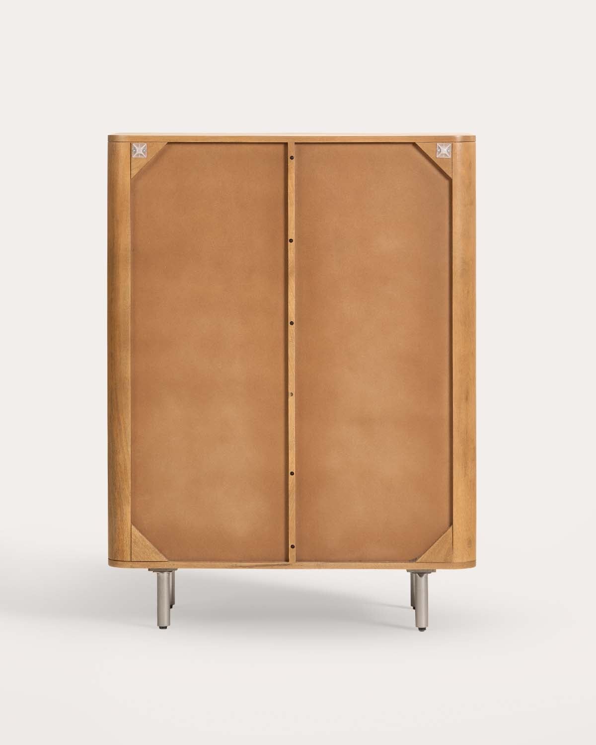 Hohes Sideboard mit 2 Türen 90x40 cm aus Mangoholz und Metall Mhuan, Galeriebild 8