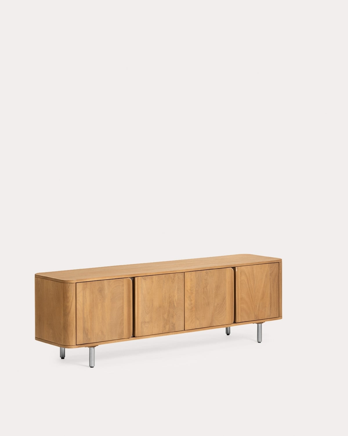 TV-Schrank mit 4 Türen 170x40 cm aus Mangoholz und Metall Mhuan, Galeriebild 1
