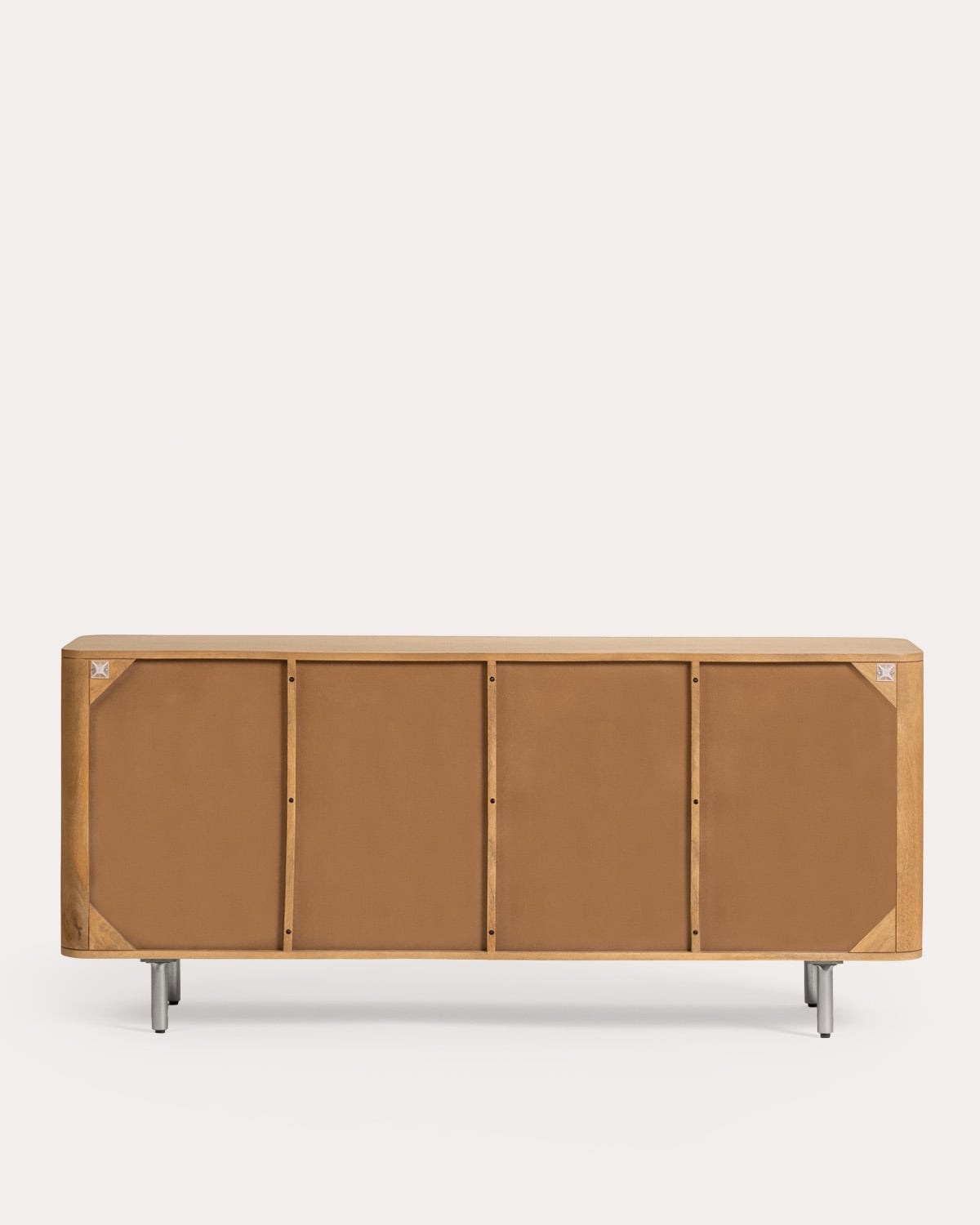 Niedriges Sideboard mit 4 Türen 170x40 cm aus Mangoholz und Metall Mhuan, Galeriebild 5