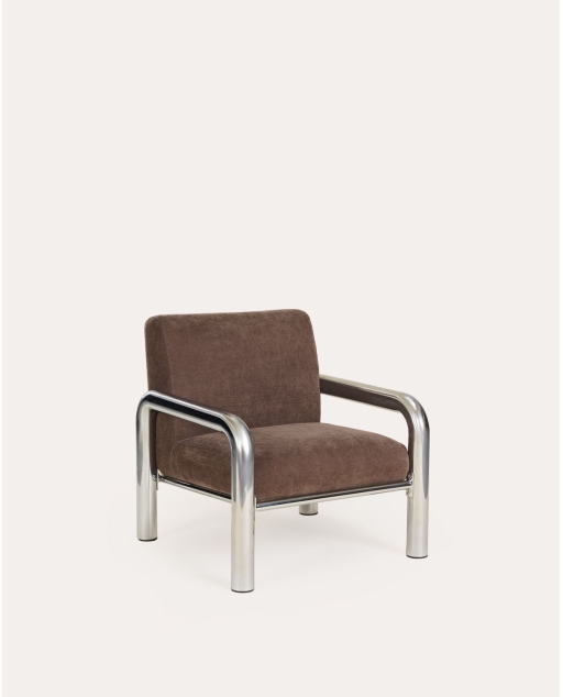 Sessel aus Metall und Stoff Liuban