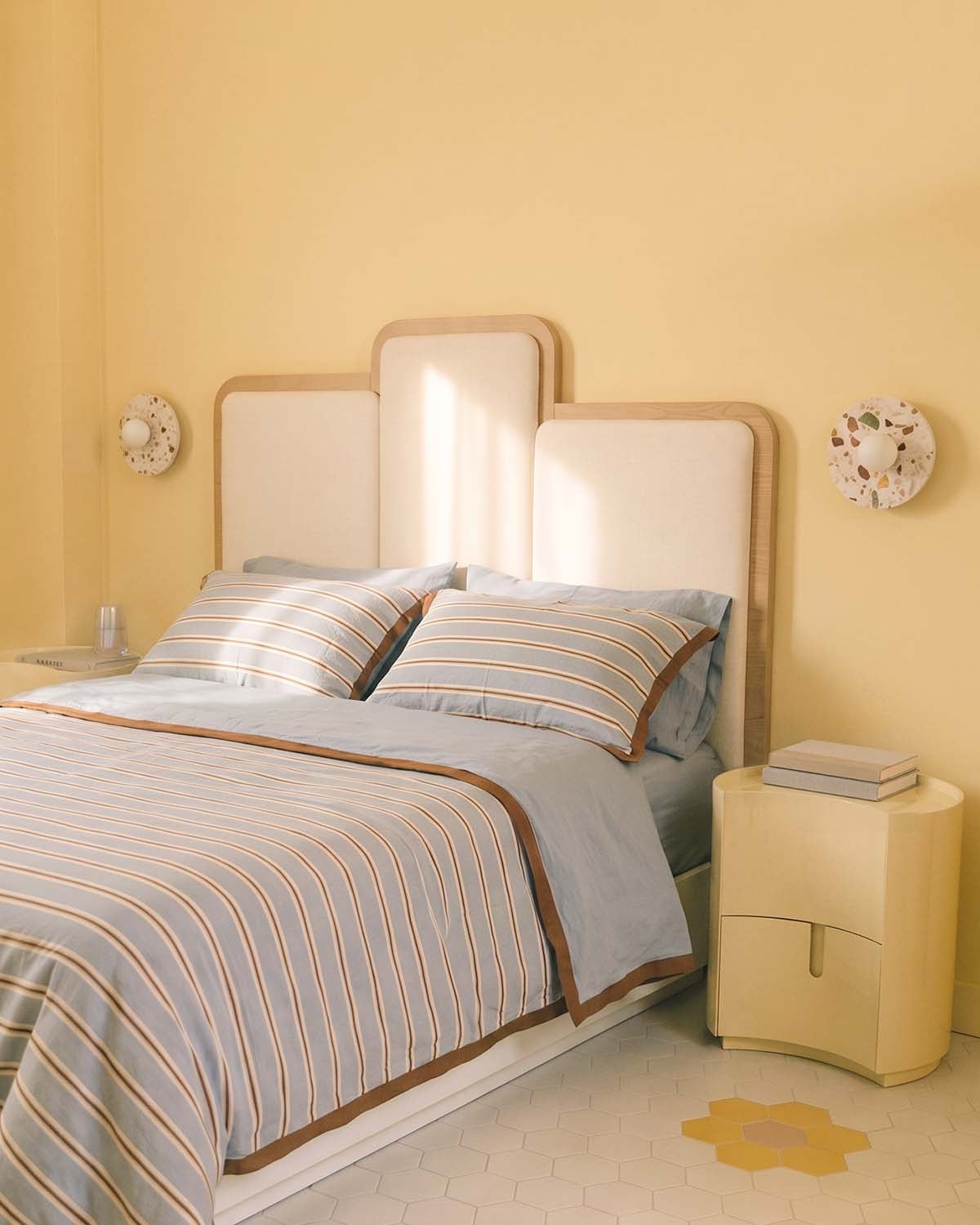 Kopfteil aus holz und stoff für bett Saulo, Galeriebild 2