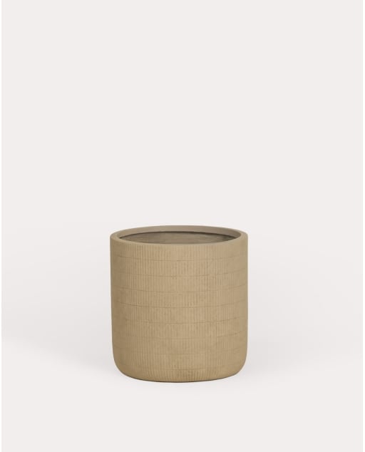 Runder Zement-Blumentopf (Ø30 Cm) Potos - Braun Clay