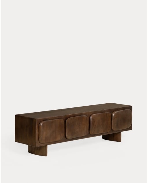 TV-Möbel mit 4 Türen 180x50 cm aus Mangoholz Orlean