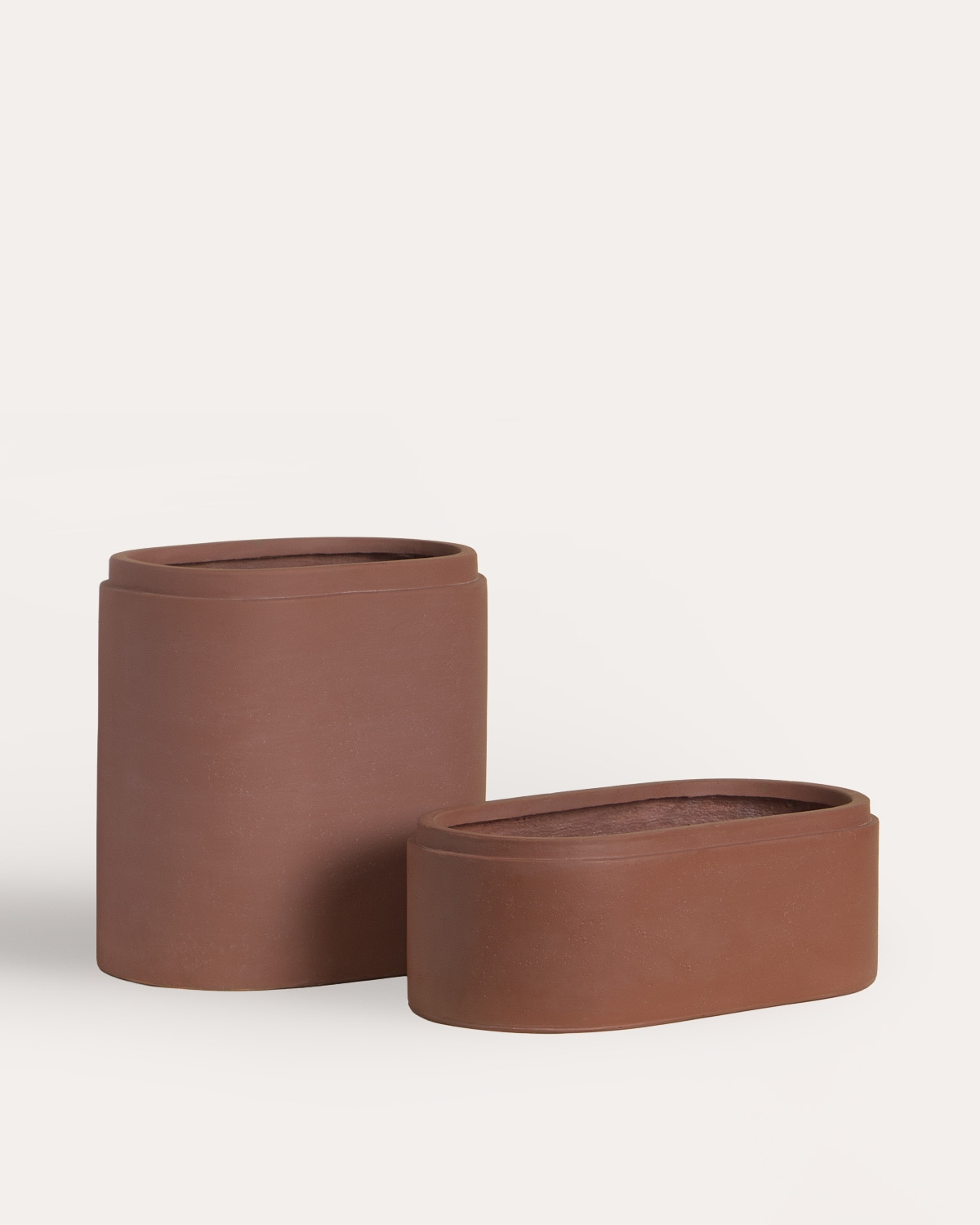 Set mit 2 länglichen Pflanzgefäßen aus Zement Bieito, Galeriebild 1