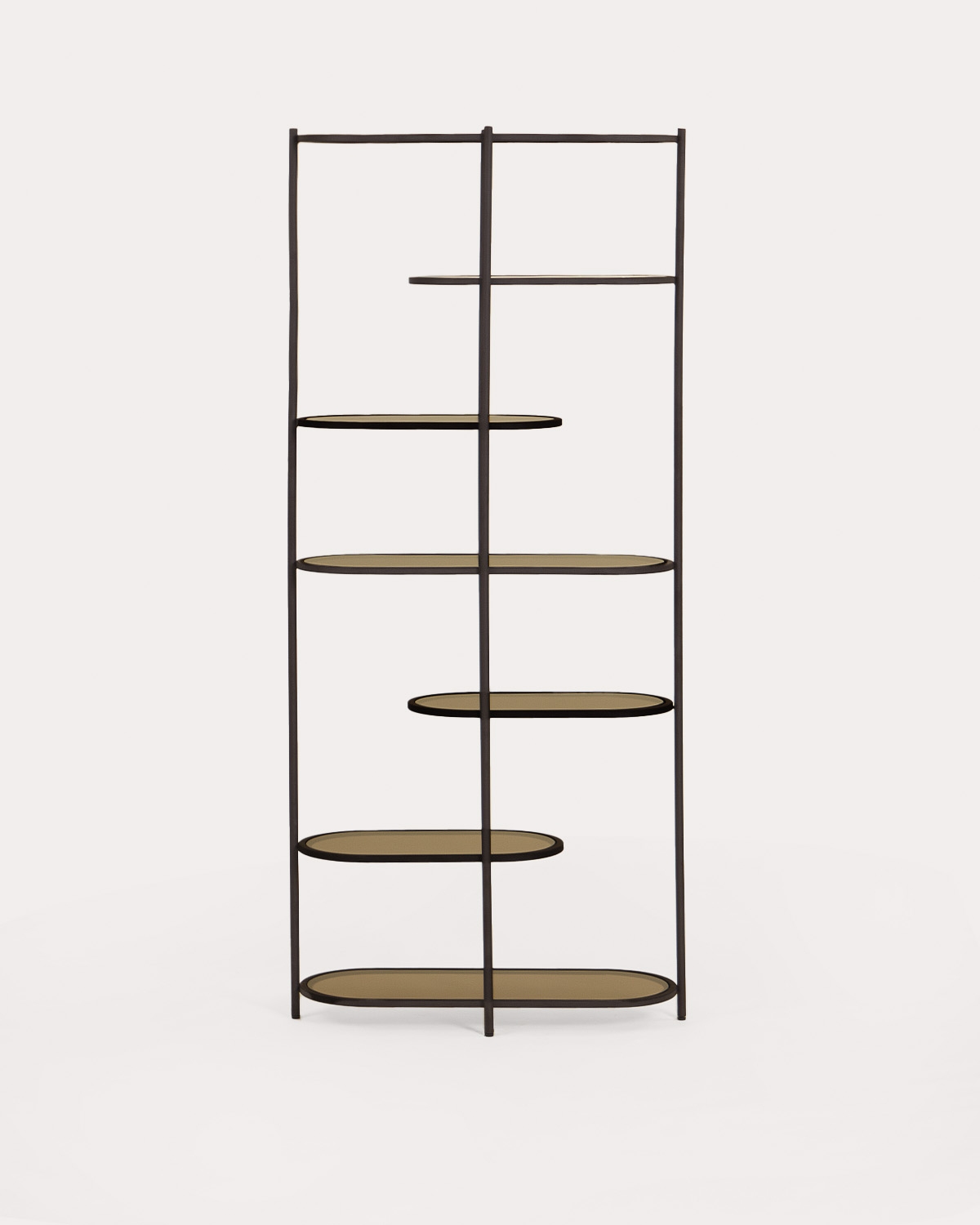 Regal 190x85 cm aus Metall und gehärtetem Glas Yerry, Galeriebild 5