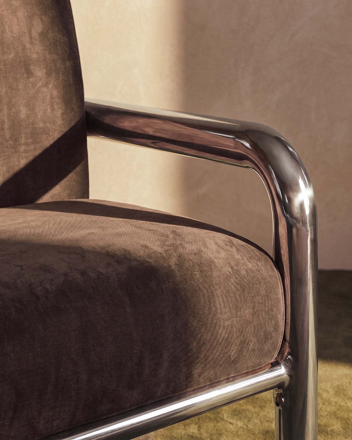 Sessel aus Metall und Stoff Liuban , Galeriebild 3