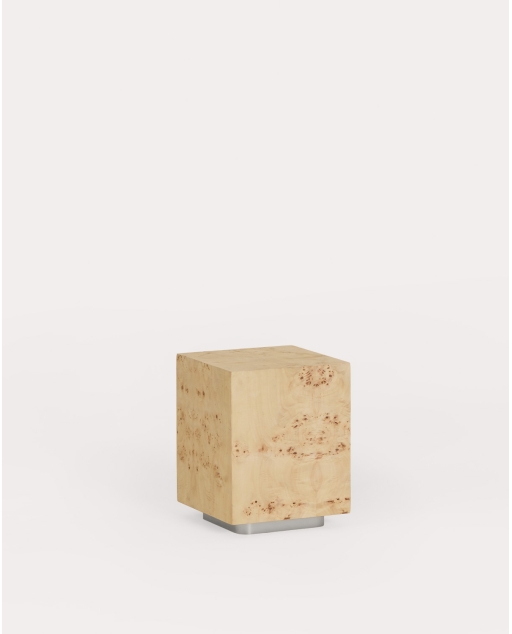 Gunar quadratischer beistelltisch 35x35 cm aus holz und metall