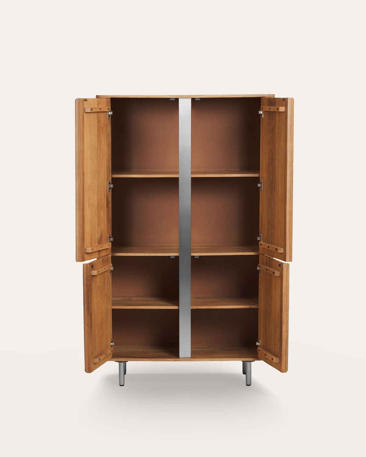 Kleiderschrank aus Mangoholz und Metall mit 4 Türen Mhuan, Galeriebild 4
