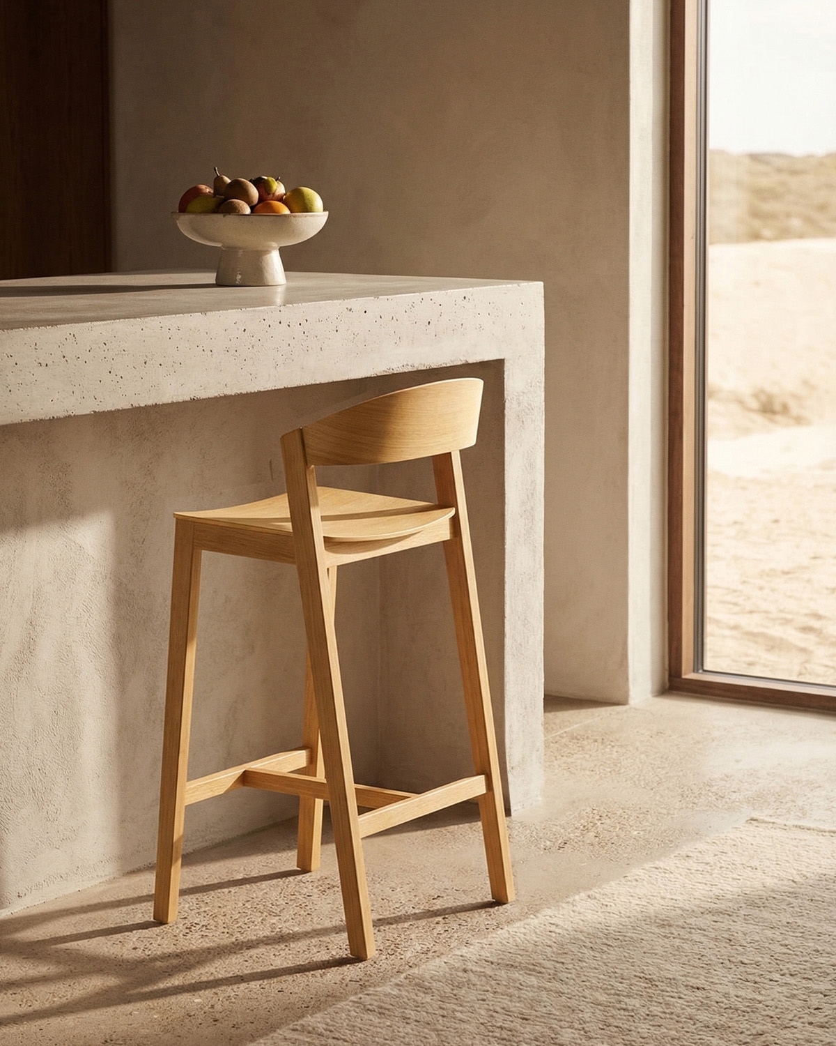 Hoher Barhocker 65 cm aus Eichenholz Laly, Galeriebild 2