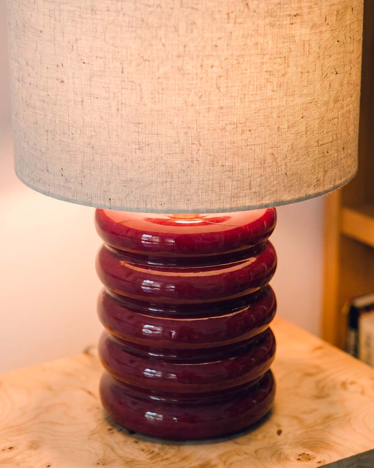 Tischleuchte aus Keramik und Stoff Ryota, Galeriebild 3