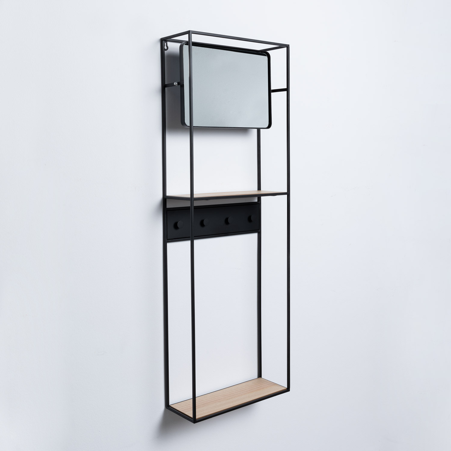 Foyer mit Spiegel aus MDF und Metall Stella - themasie.com