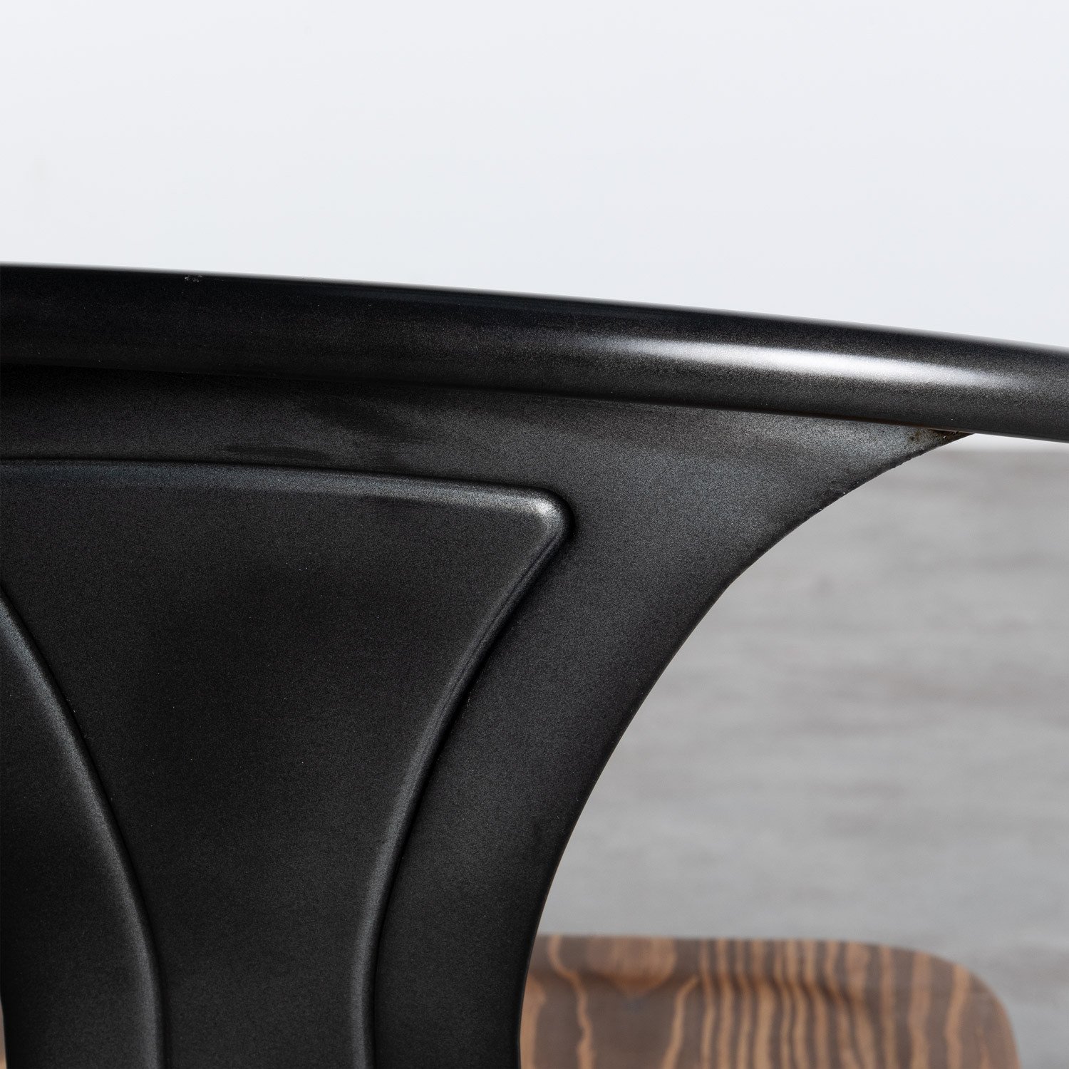 Esszimmerstuhl aus Stahl und Holz Industrial Wood - themasie.com