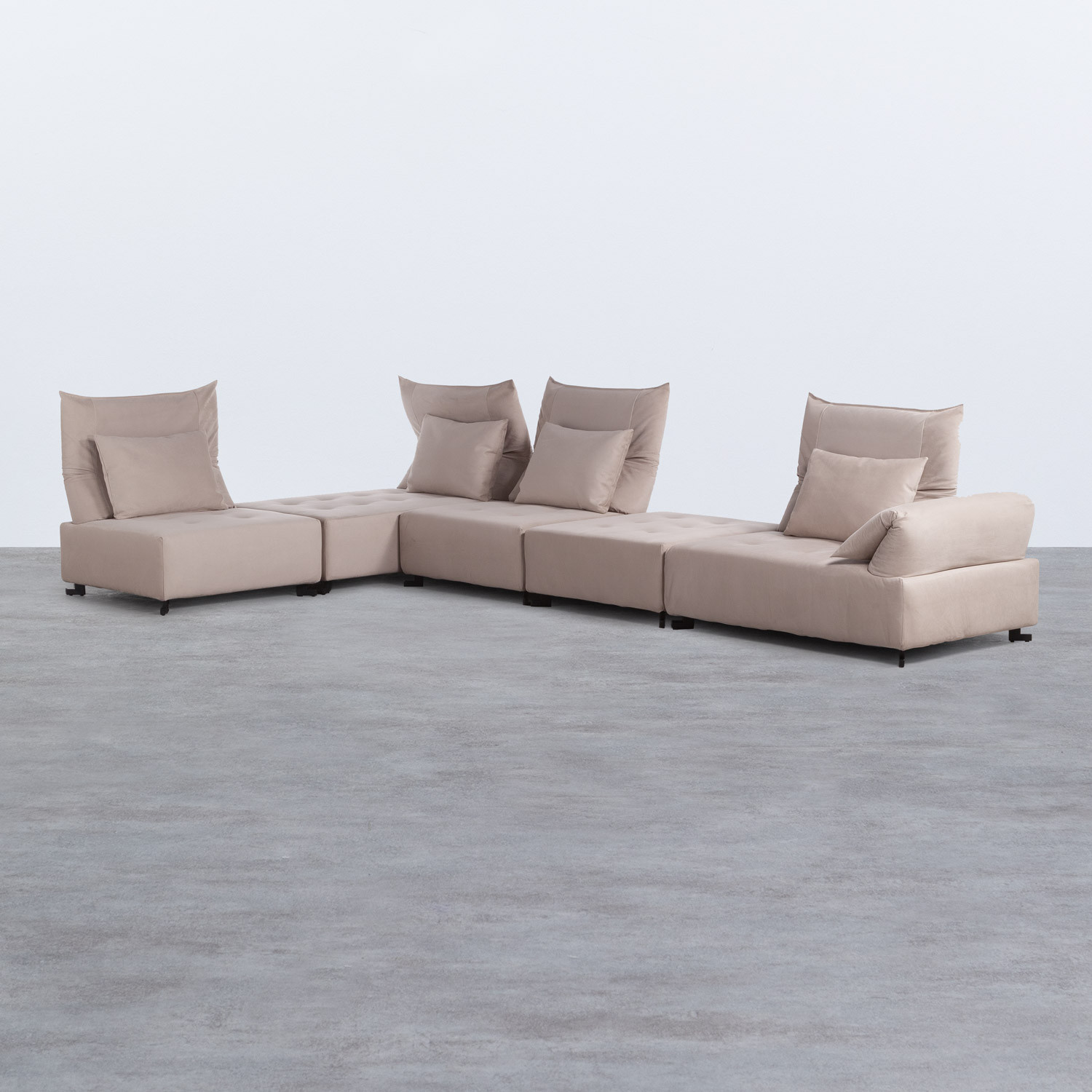 Modulares Sofa mit Chaiselongue links aus Stoff Cinda, Galeriebild 2