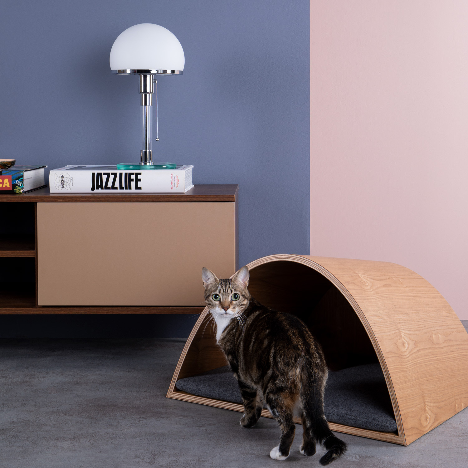 Nest Bett aus Holz und Stoff für Hunde und Katzen Prico , Galeriebild 2