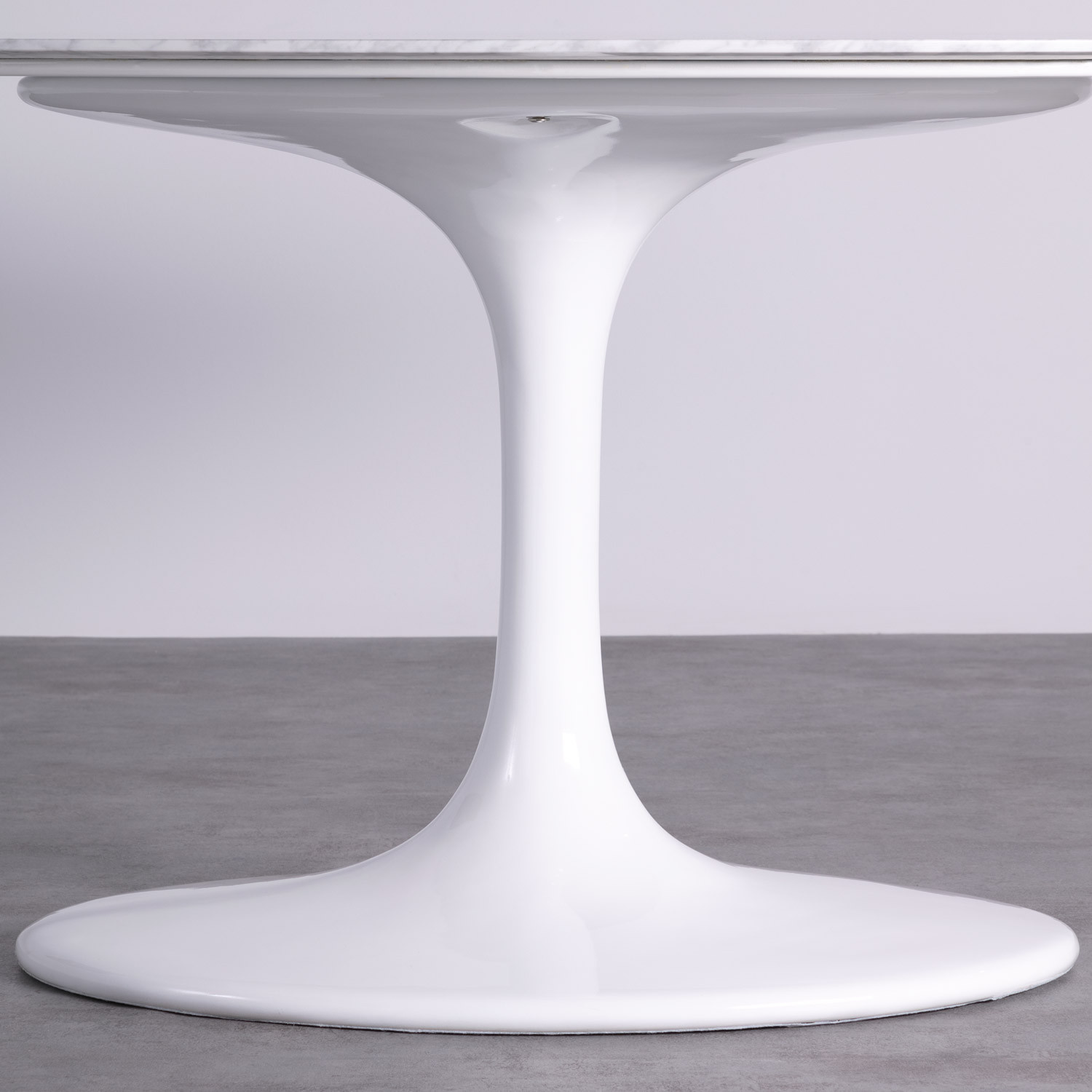 Ovaler Esstisch aus Marmor und Aluminium (160x100 cm) Uva Freya