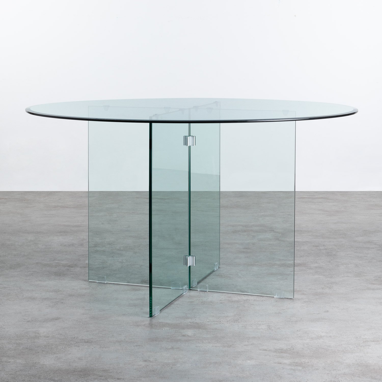 Runder Esstisch aus gehärtetem Glas (Ø137 cm) Vidre Round