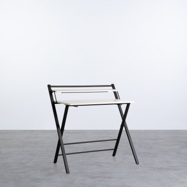 Klappbarer Schreibtisch aus Holz und Metall Worki - themasie.com