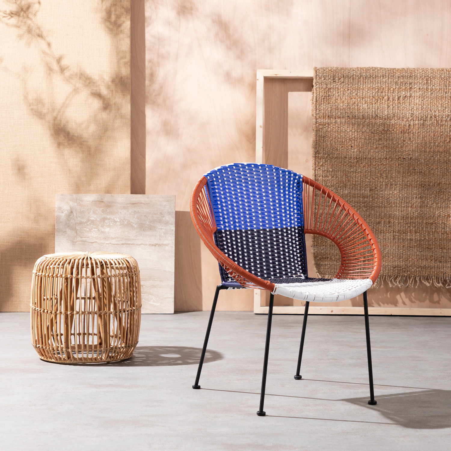 Outdoor Stuhl aus Rattan und Stahl Neo - themasie.com