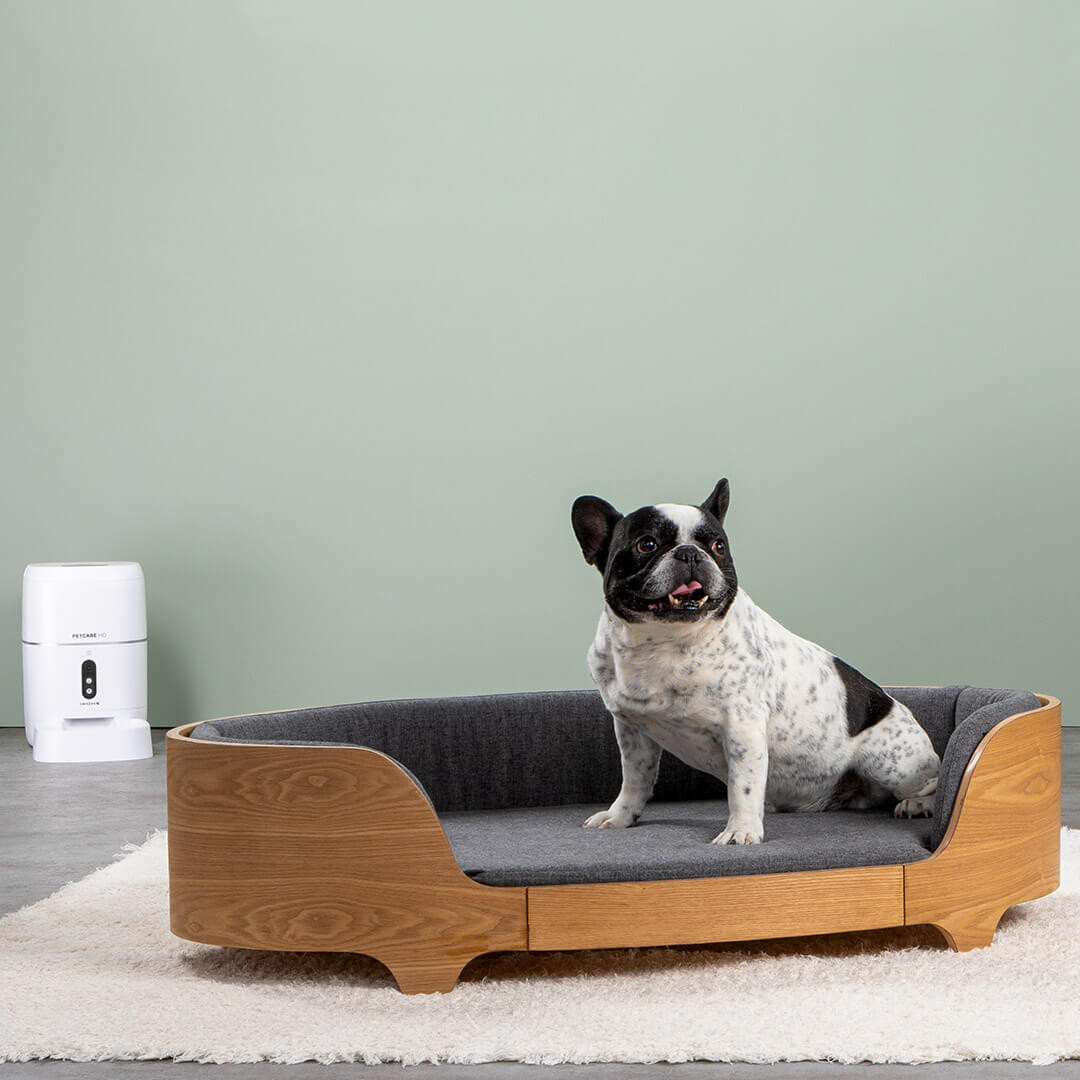 Cama para Perros y Gatos Ovalada de Madera Prico