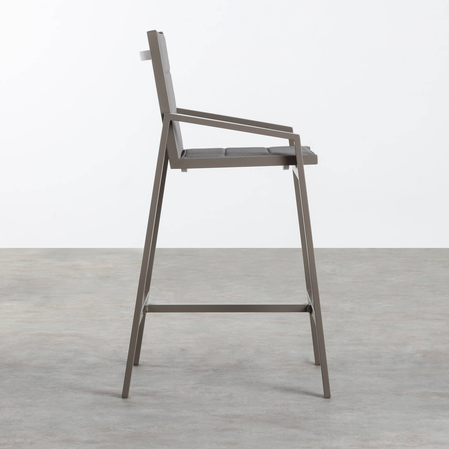 Taburete Alto de Exterior en Aluminio y Textilene Amane