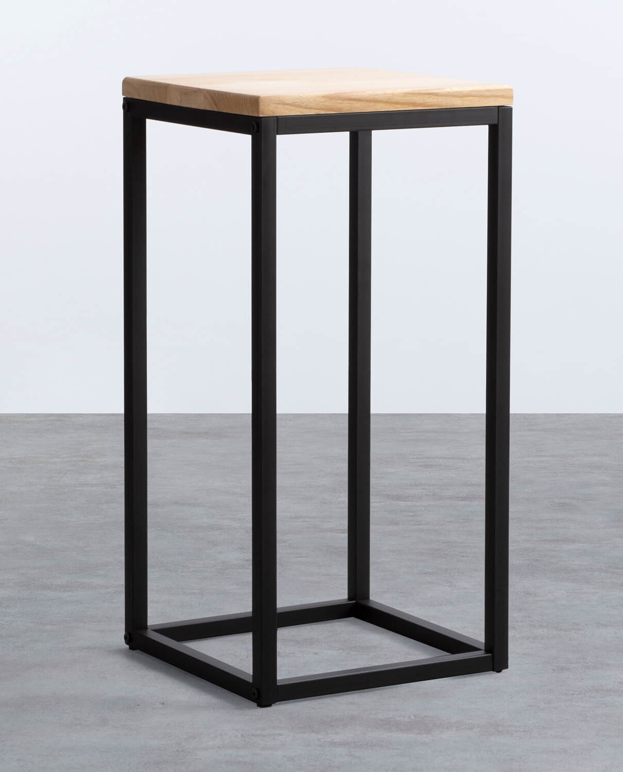 Mesa Auxiliar Cuadrada en Madera y Metal (30x30 cm) Ferro Alta, imagen de galería 1