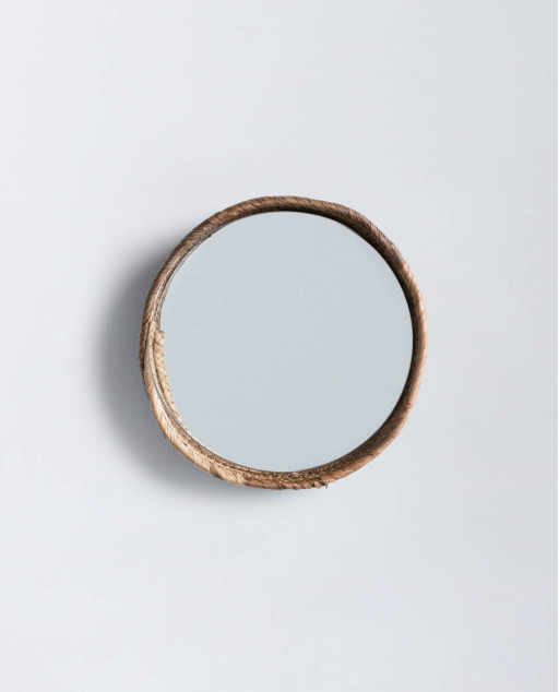 Espejo de Pared Redondo Madera (Ø27 cm) Banli