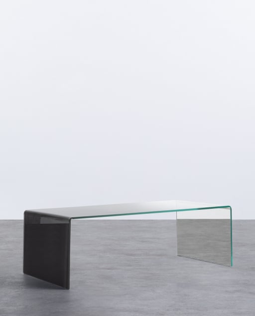 Mesa de Centro Rectangular de Cristal Templado (120x60 cm) Lidon
