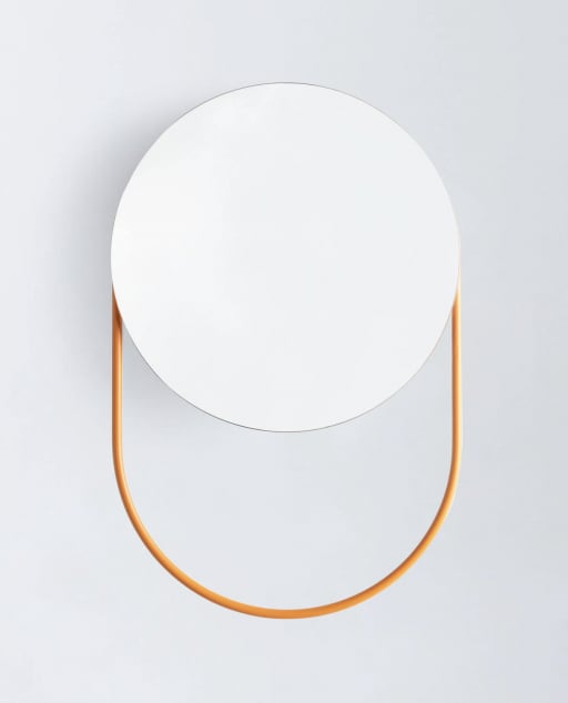 Espejo de Pared con Almacenaje y Toallero en Acero (Ø50 cm) Mairin
