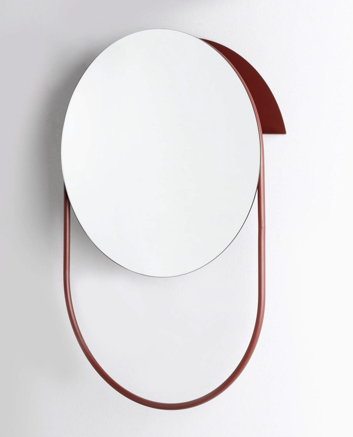 Espejo de Pared con Almacenaje y Toallero en Acero (Ø50 cm) Mairin, imagen de galería 2