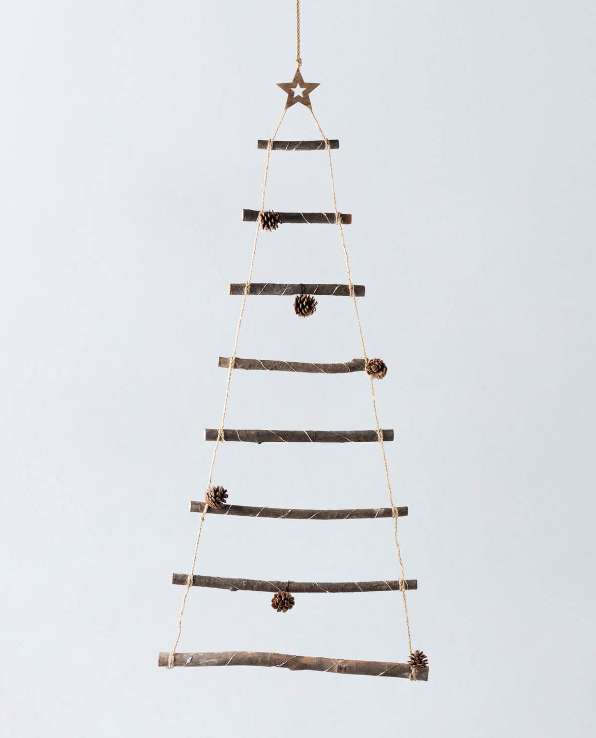 Árbol de Navidad con Luces LED de Madera 110 cm Pin, imagen de galería 1