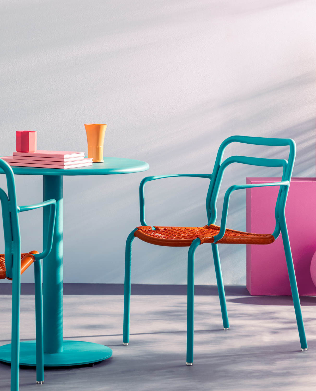 Silla de Exterior de Aluminio y Ratán Sintético con Reposabrazos Kor, imagen de galería 2