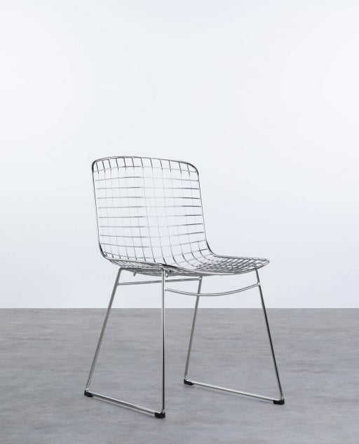 Silla de Comedor de Metal Respaldo Alto Aras