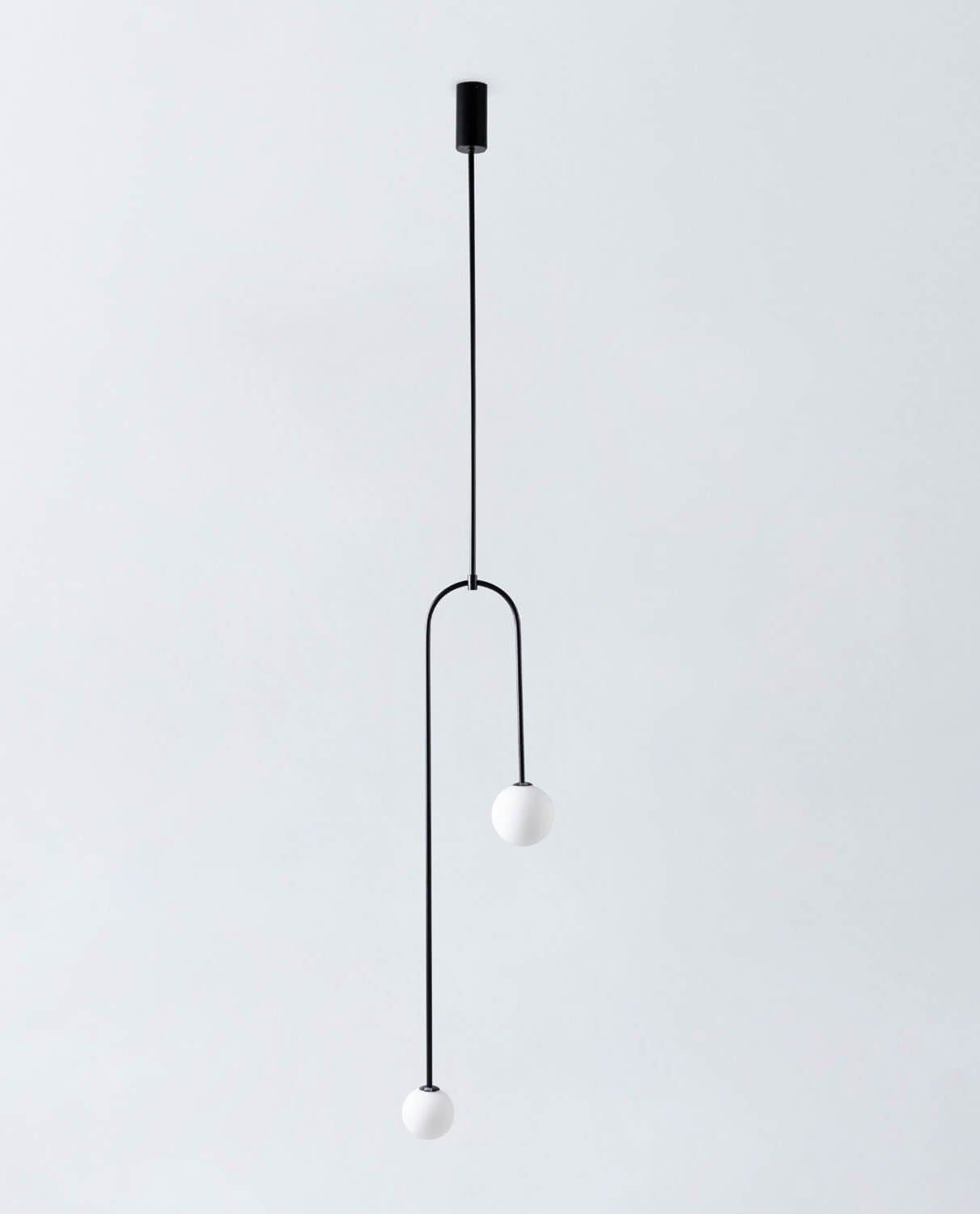 Lámpara de Techo Doble de Hierro y Vidrio Aran, imagen de galería 1
