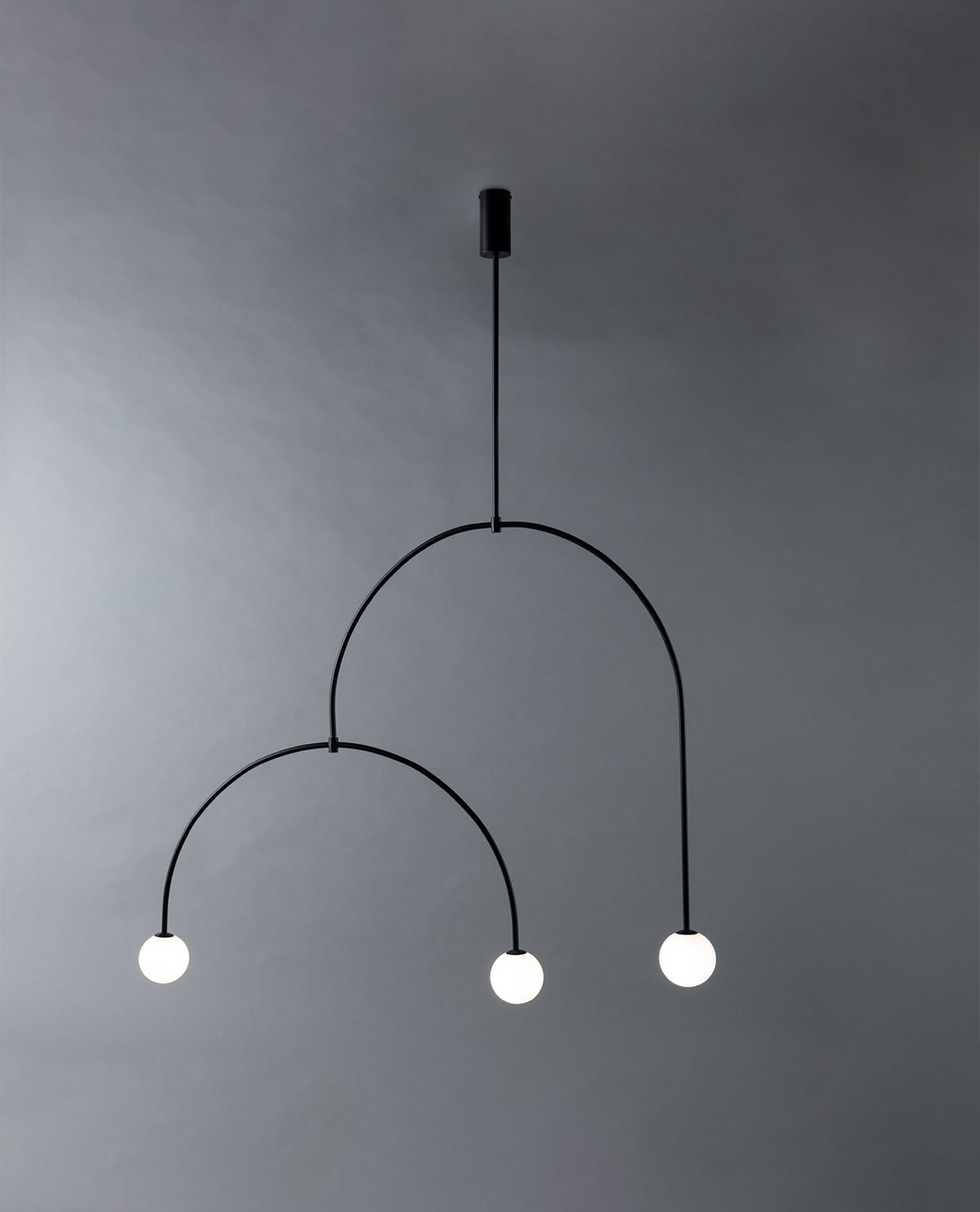 Lámpara de Techo Triple de Hierro y Vidrio Aran, imagen de galería 2