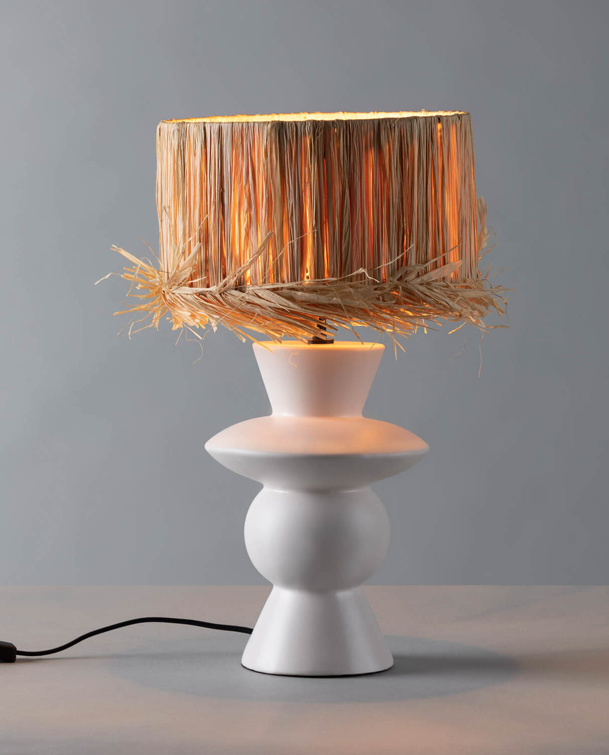 Lámpara de Mesa de Rafia Cora , imagen de galería 2