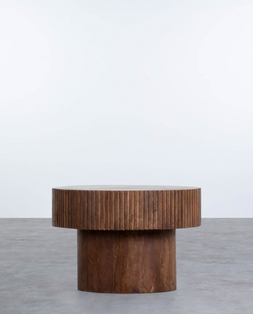 Mesa de Centro Redonda de Madera de Mango (Ø60 cm) Delai