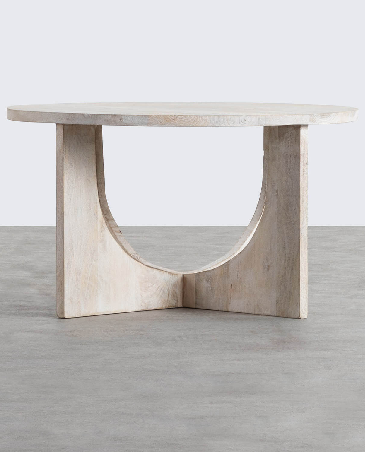 Mesa de Centro Redonda de Madera de Mango (Ø80 cm) Gadiel, imagen de galería 2