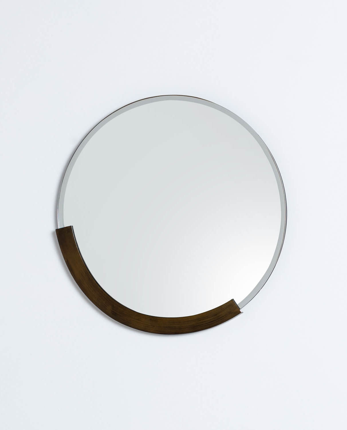 Espejo de pared Fournier, Redondo, Tamaño: 80 x 80 x 2,4 cm, Superficie  del espejo: 77,8 x 77,8 cm, Para colgar en la pared, Metal, Recubrimiento de polvo, Resistente a la humedad