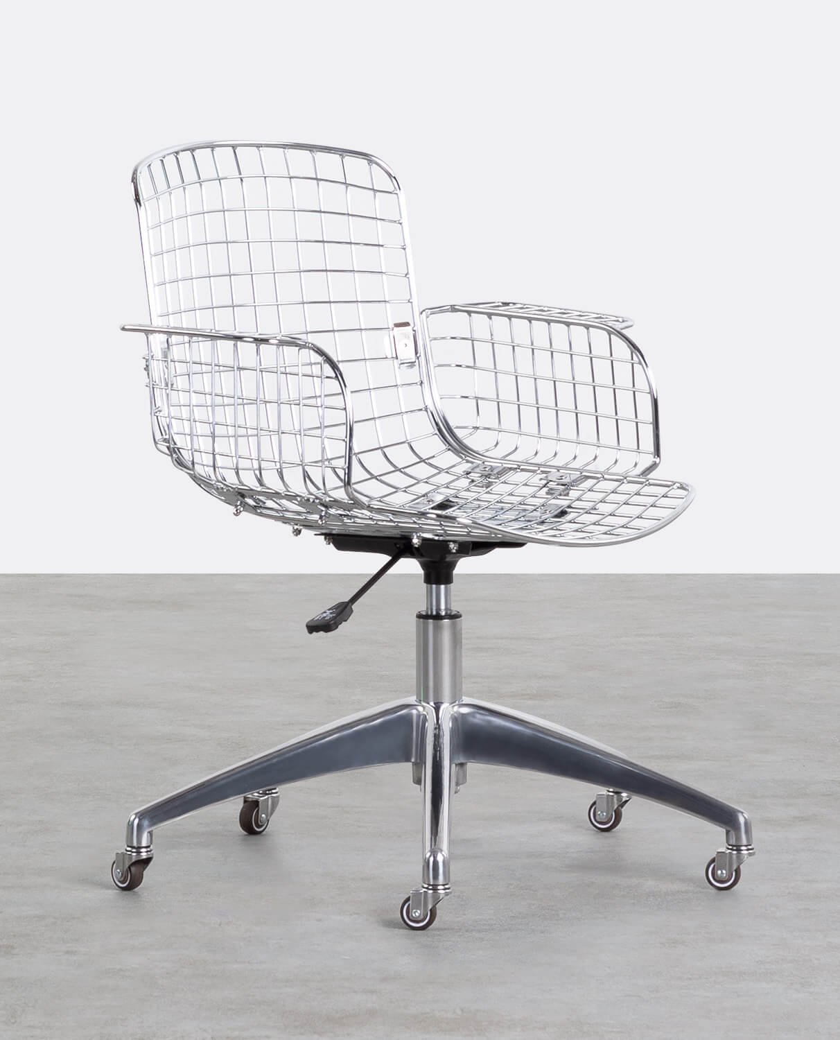 Silla de Escritorio Vintage con Respaldo Alto de Metal Aras, imagen de galería 1