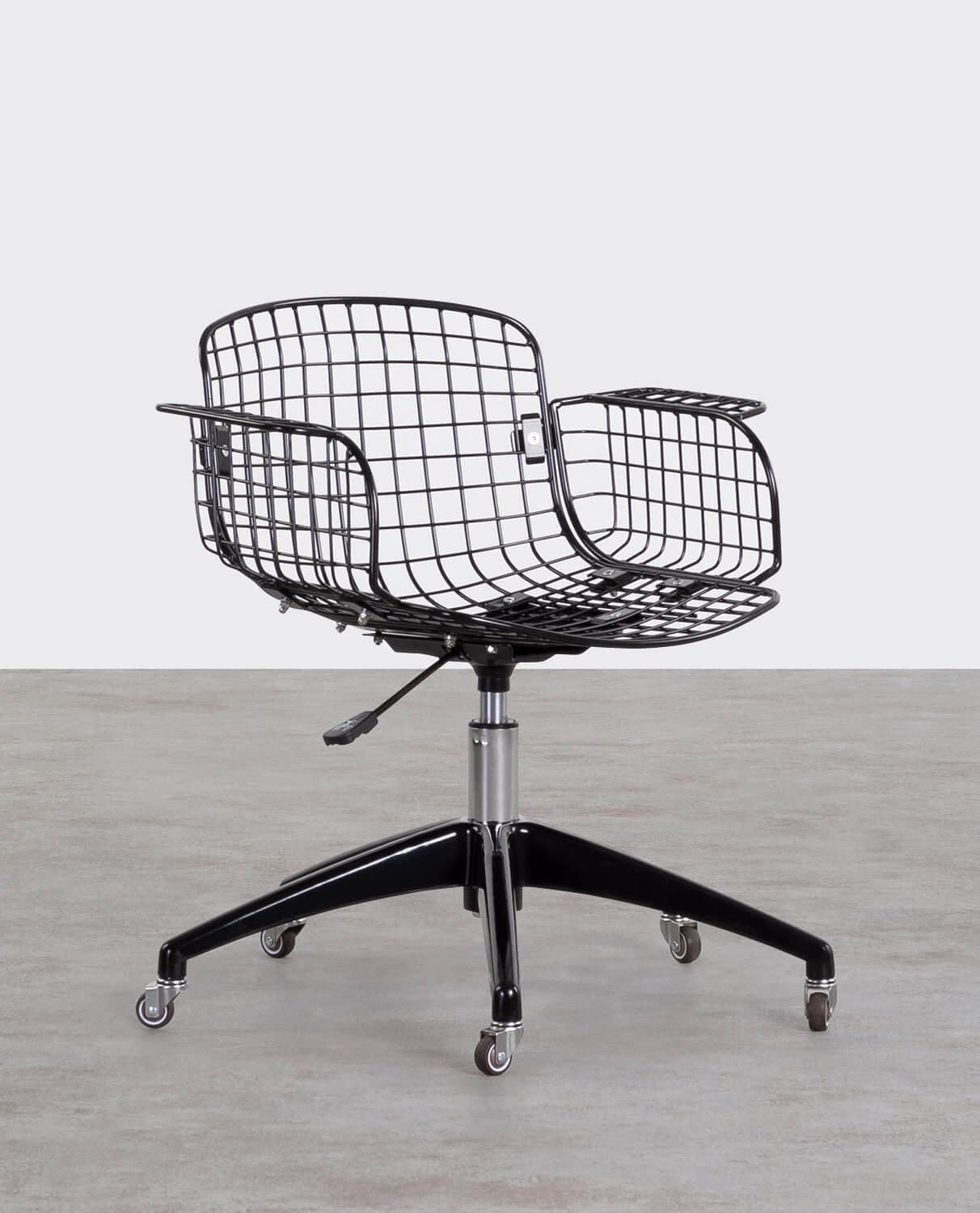 Silla de Escritorio Vintage con Respaldo Bajo de Metal Aras, imagen de galería 1