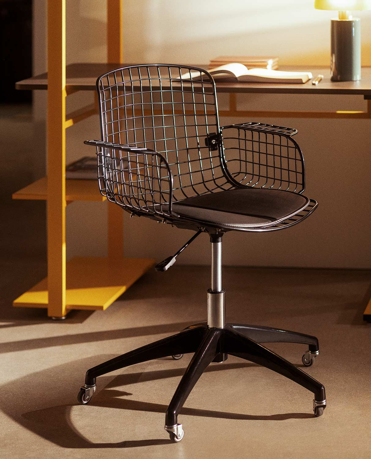 Silla de Escritorio Vintage con Respaldo Alto de Metal Aras, imagen de galería 2