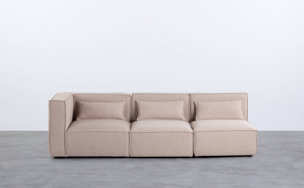 Sofá Modular de 3 Piezas con dos Sillones de Tela Kilhe