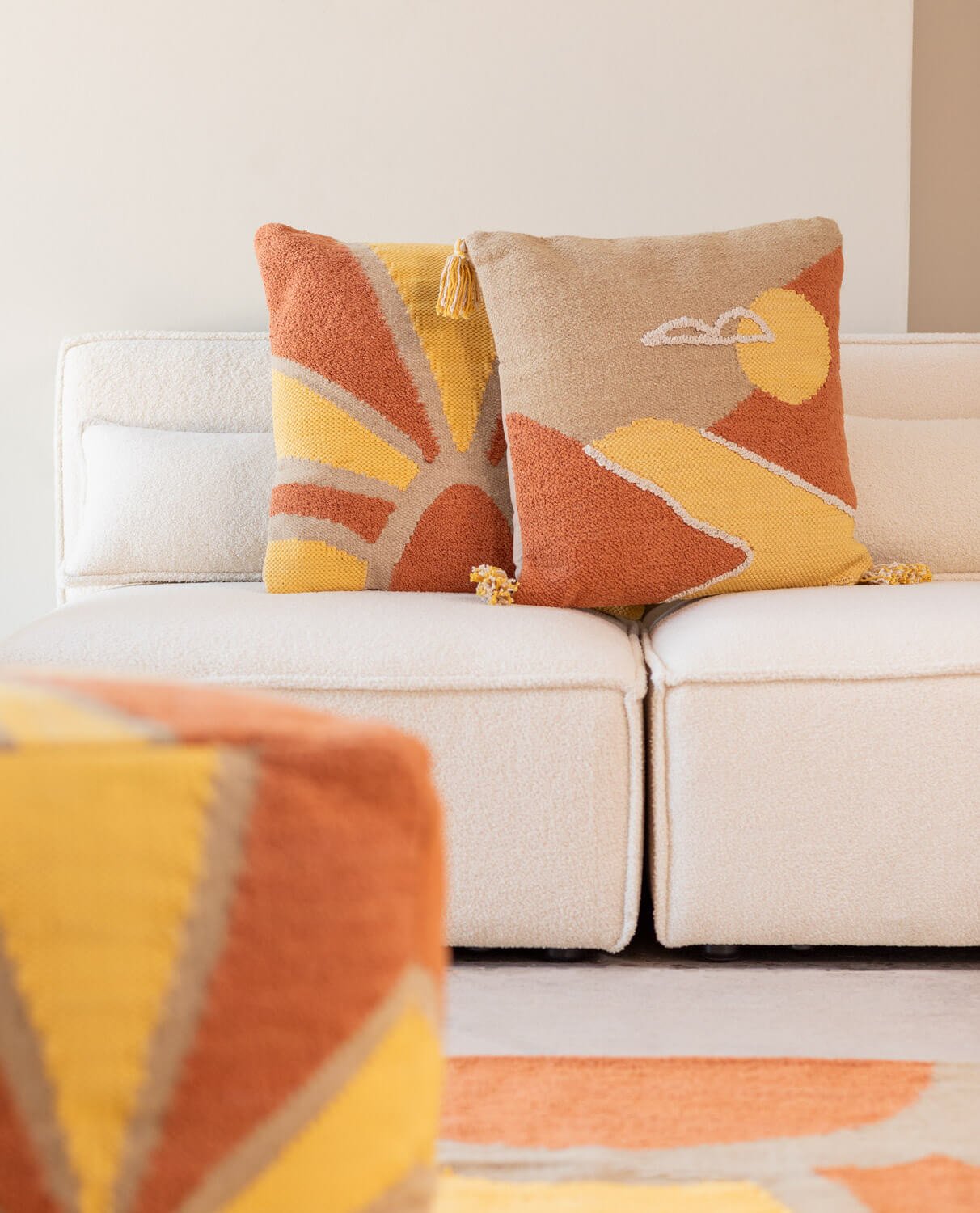 Sofá Modular de 2 piezas de Tela Bouclé Kilhe, imagen de galería 2