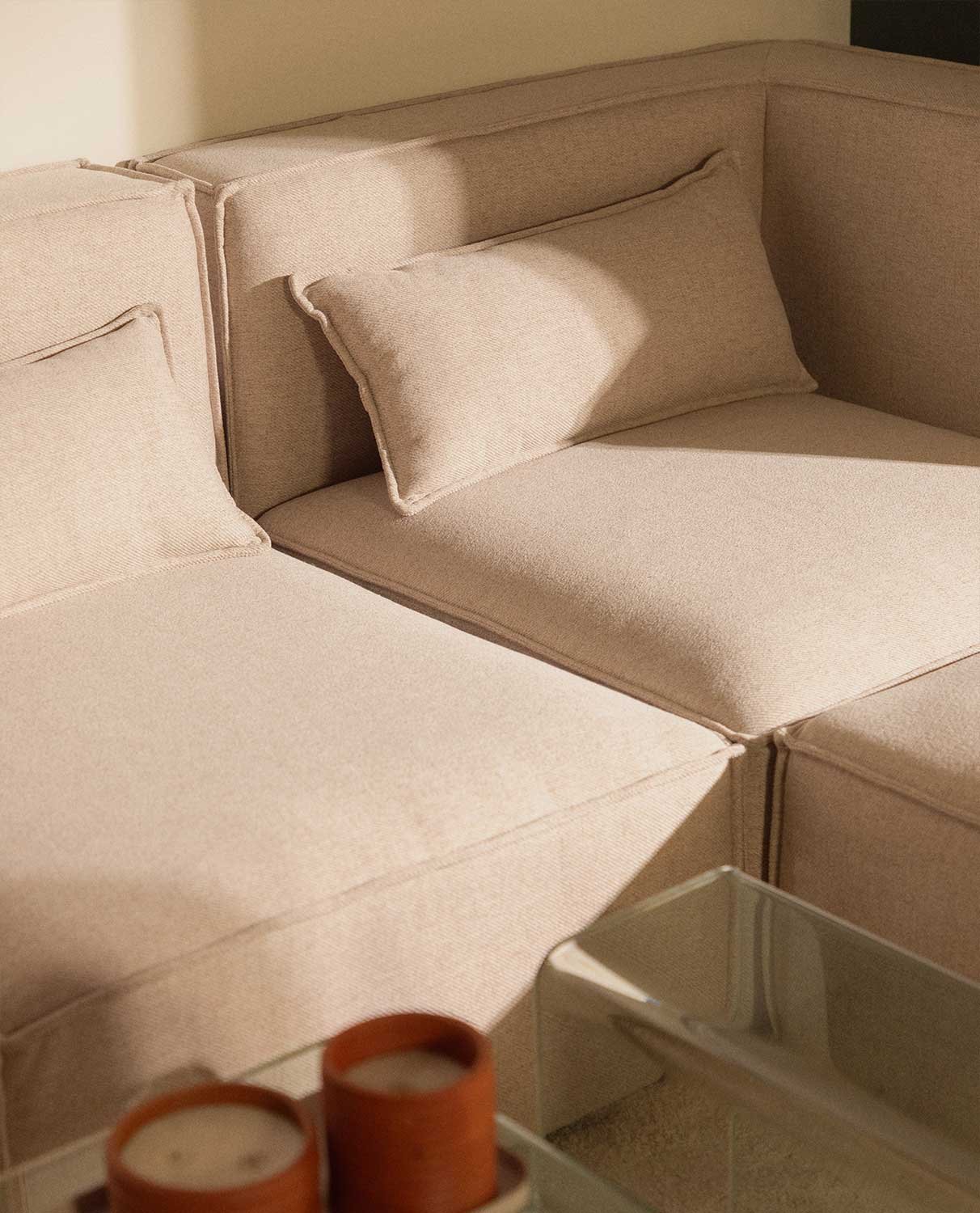 Sofá Modular de 4 Piezas con 3 Sillones de Tela Kilhe, imagen de galería 2